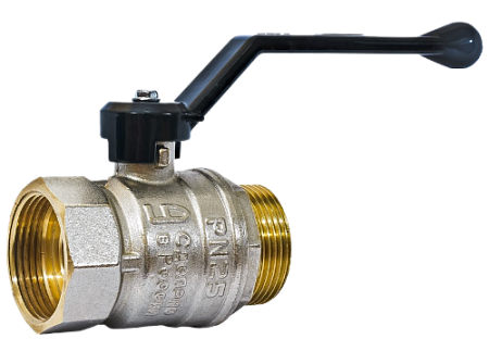 Кран шаровый 1/2" (Ø15) М/П ручка LD Pride 47.15. (аналогХЮ76) *1/17