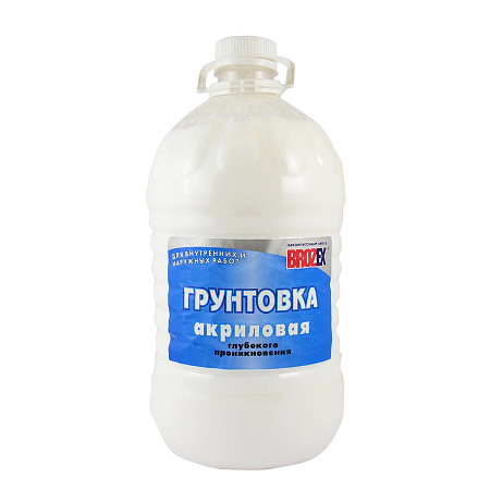 Грунтовка акриловая для внутренних и наружных работ 5кг BROZEX глуб. прон конц 1:1  *4/64