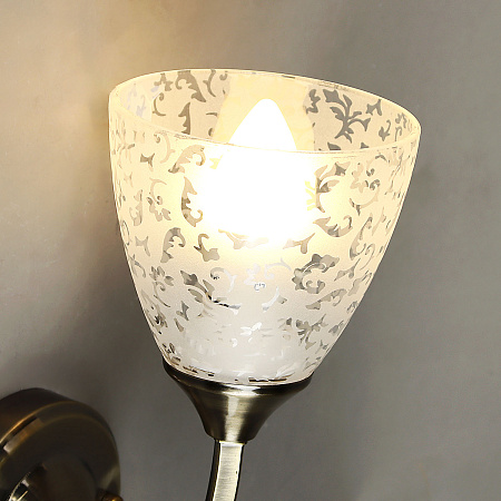 Бра K1590/1W     Кружева    1*60W E27  220V  (h=300, w=140, l=140)   VERNER LIGHTING *1