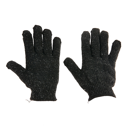 Перчатки полушерсть двухслойные черные (5 нитей) 80гр (478Р) Ladoni *5/200