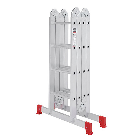 Лестница многофункциональная трансформер алюм. 4х4ступ.,общ.дл.4,52м,max нагр150кг 2320404 "НВ" *1