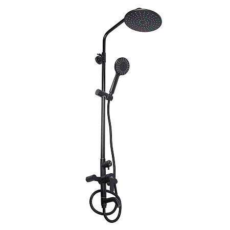 Смеситель д/ванны со стойкой для душа + ручной душ FASHUN  A52401-7 черная *1