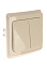 Выключатель "Этюд" СП 2кл. кремовый с подсветкой ВС10-006К  *10/20