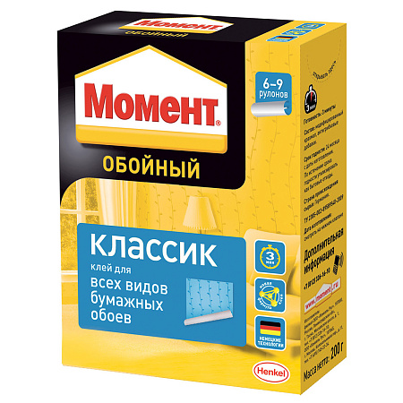 Клей для обоев бумажных 200г "Момент-КЛАССИК" 761780 40м2 *1/24