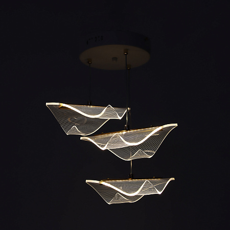 Люстра S2121/3 WT LED 3000К-6500К (h=800, d=360) б/пульта  VERNER LIGHTING *1