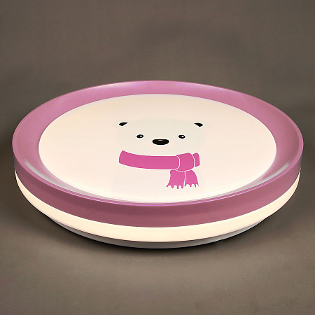 Светильник светодиодный акриловый 400мм 48W 6016P/24W*2 pink 3 реж., пульт  VERNER LIGHTING *1/10