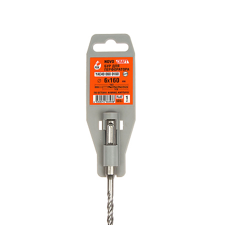 Бур по бетону  6*160мм SDS-plus 2 грани (YAE400600160) Novocraft *1/10/50/250