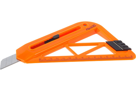 Нож строительный для обоев корпус пластик выдвижное лезвие 18мм линейка (789195) Sparta *1/20/720