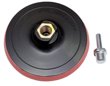 Тарелка опорная 125мм для УШМ и дрели с основой под Velcro жесткая 5мм арт.663309 *1/50/100