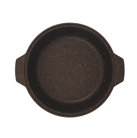 Кастрюля алюмин. антипригарная "Kukmara" "Мраморная" кофейн "жаровня" 3,0л Стекл.кр. жмк32а *1/5