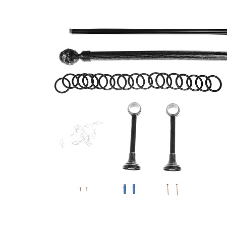 Карниз круглый d28мм Черненое серебро/патина Валанс 2,0 + U-шина  Легранд *5