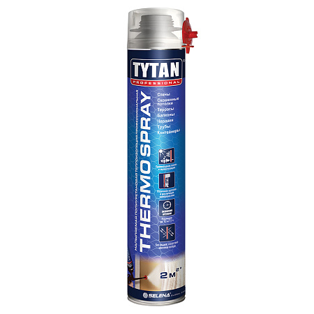 Утеплитель напыляемый TYTAN Professional THERMOSPRAY 870 мл/1020 гр 16388/15157  *1/12