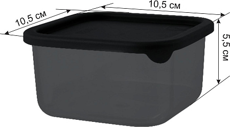 Контейнер д/прод. пластм. "Black" 0,4 105х105х55мм SE167910621("Sugar Spice")*1/18