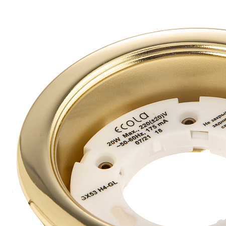 Светильник встраиваемый GX53 H4-GL Ecola без рефлектора глубокий Золото 48*106 FG53GLECB *10/50