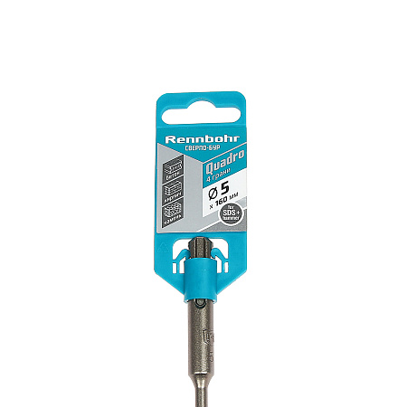 Бур по бетону  5*160мм SDS-plus 4 грани (510516) Quadro Rennbohr *1/25/200