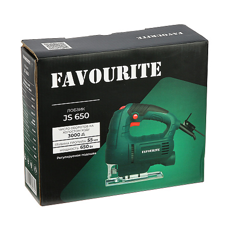 Лобзик электр. 650Вт 3000об/м дер-55мм мет-6мм винт-ой зажим JS 650 FAVOURITE *1/10