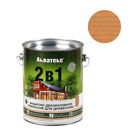 Защитно-декоративное покрытие для древесины алкидное калужница 2,7 л АКВАТЕКС *1/4/144
