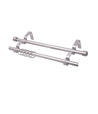 Карниз кованый d16мм 2-рядный гладкий Опти серебро матовое 2,0 Легранд в т/у *1