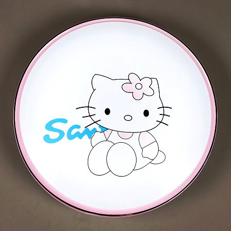 Светильник светодиодный акриловый 400мм 48W 8103/24W*2 04 PINK LED 3р(т.и хол.свет,смеш)S=10м2 VERNER LIGHTING *1/10