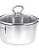 Кастрюля нерж. "Наше не заржавеет!" 2,8л d18см термораспред. дно, Стекл. кр. Н-161105ДСП4 *1/4