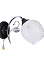 Бра N2178/1W CH+BK E27 2*40Вт (220*270*160)  VERNER LIGHTING *1