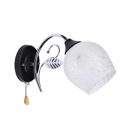 Бра N2178/1W CH+BK E27 2*40Вт (220*270*160)  VERNER LIGHTING *1