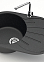 Мойка из искусственного камня овальная черная матовая AGATA 110/Q4 (730х450х215 мм)*1