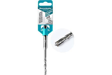Бур по бетону  6*110мм SDS-plus 4 грани (510611) Quadro Rennbohr *1/25/200