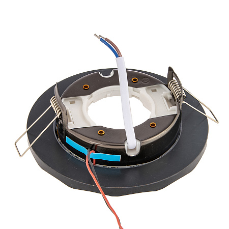 Светильник встраиваемый GX53 H4 LD5313 Ecola Glass Стек Круг с подс.черн хром SP53RCECH *10/30