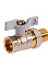 Кран шаровый 1/2" (Ø15) М/П бабочка с американкой СТМ (СТАНДАРТ) CWAFM012 (аналог ЗФ782) *1/20/120