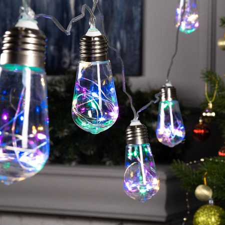 Гирлянда Нить 3м 80LED мульти Лампа прозрачная нить IP20 6929846 *1/60