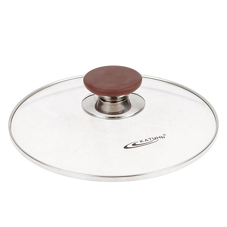 Кастрюля нерж. "Катунь" "Берта" 3,0л d20см термораспред. дно, Стекл. кр., силик.руч. КТ15-D-20 *1/4