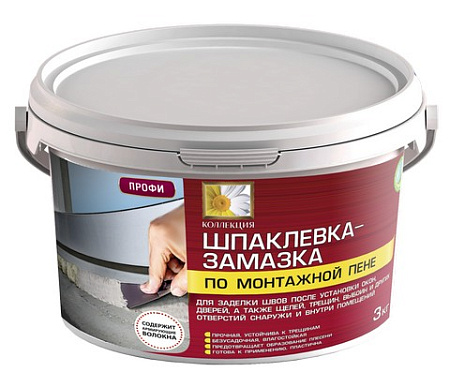 Шпаклевка-замазка по монтажной пене 3 кг КОЛЛЕКЦИЯ  Ижсинтез *4