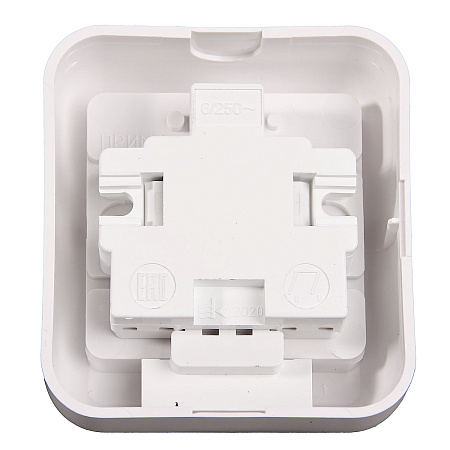 Выключатель "Прима" ОП 2кл. белый с подсветкой  А56-007  *1/129