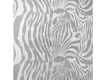 Коврик для ванной ПВХ шир. 65см х12м "V-line" Фотопечать 7167-zebra_grey "Зебра серая" *12
