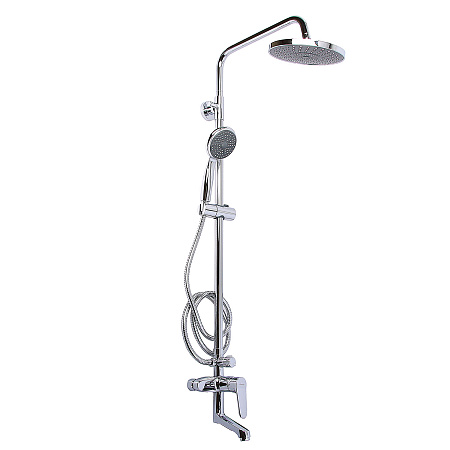 Смеситель д/ванны со стойкой для душа + ручной душ Accoona A8396 *1*