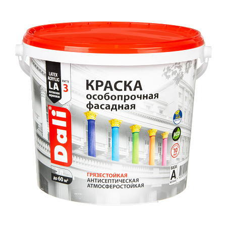 Краска акриловая фасадная 5 л ДАЛИ особопрочная База А*1/60