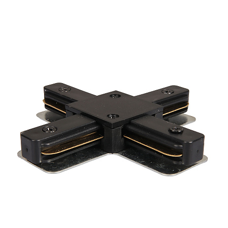 Соединитель для шинопровода Х-образный 1-фазный черный 220В GENERAL G-1-TXT-IP20-B 580933 *1