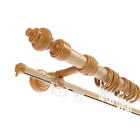 Карниз круглый d28мм Светлый дуб + U-шина 2,4 Магеллан *5