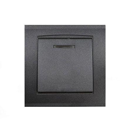 Выключатель "Бриллиант" СП 1кл. графит с подстветкой 10А IP20 UNIVersal 7947397-Gr *10/100