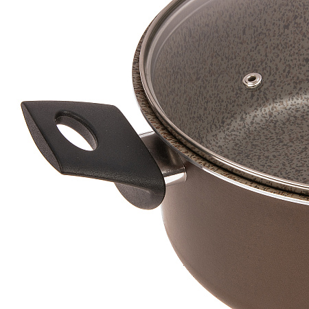 Кастрюля алюмин. антипригарная "Jarko" "MERLETTO" 4,5л d24см Стек.кр. JMr-224-11 *1/4