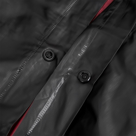 Дождевик-плащ на кнопках особоПрочный ПВХ толщ.150мкм,шир.70см,дл.120см Черный STRBL1 "Komfi" *1/30