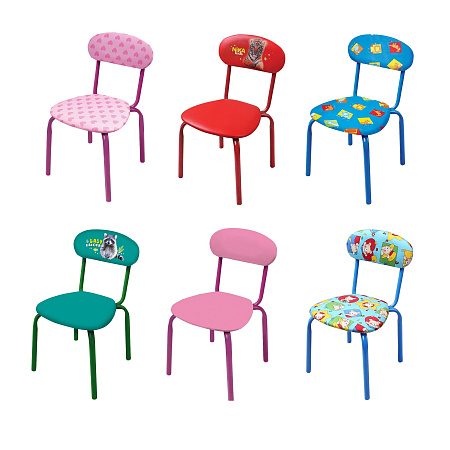 Стульчик детский с мягк. сид. выс.29см, каркас- металл.труба СТУ5 ("Ника" Ижевск) *1/4