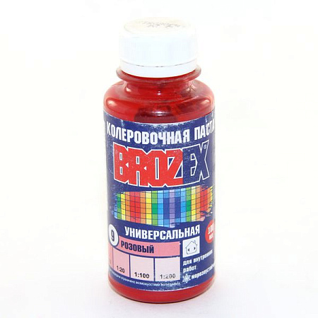 Колер паста розовый №09 0,1 л BROZEX *6/108