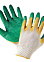 Перчатки ХБ с латекс двойн облив 13кл 4нит 40гр бел/зел (580Р) Ladoni   (аналог ВЫ977)  *10/300