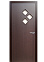 Дверь межкомнатная остеклённая "Стрела" Венге 600мм BROZEX-WOOD *1
