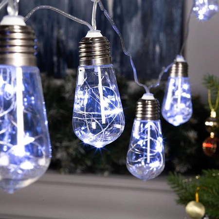 Гирлянда Нить 3м 80LED белый Лампа прозрачная нить IP20 6929847 *1/60