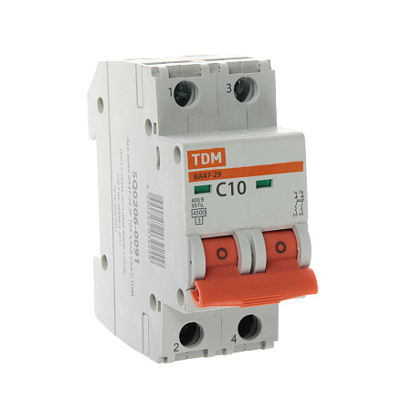Авт.выкл. TDM ВА 47-29 10А/2П SQ0206-0091 *6/60