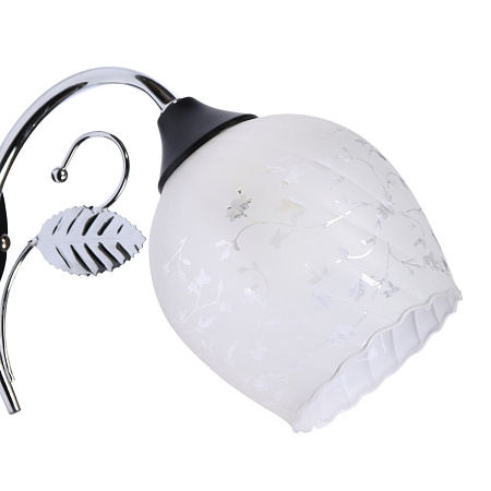 Бра N2178/1W CH+BK E27 2*40Вт (220*270*160)  VERNER LIGHTING *1
