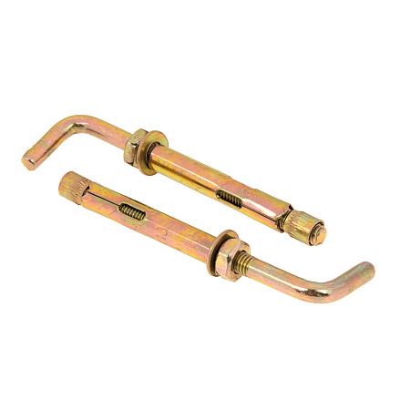 Анкерный болт 10х80 с Г-образным крюком (2шт) пакет  BROZEX  *10/100